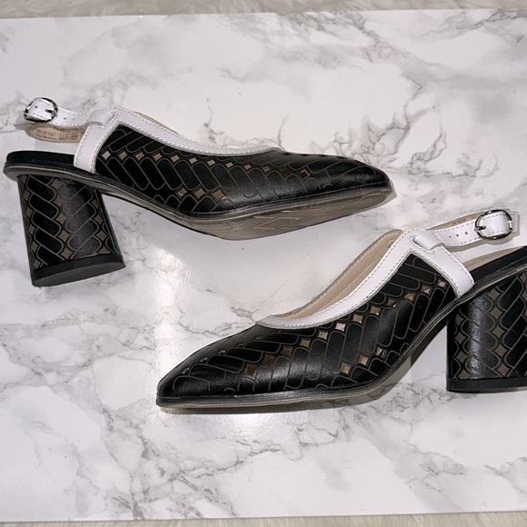 L'artiste Black and Brown Slingback Heels size 36/US 5 1/2-6 - Picture 6 of 12